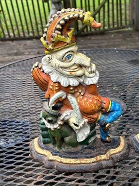 Mr. Punch antique cast iron door stop